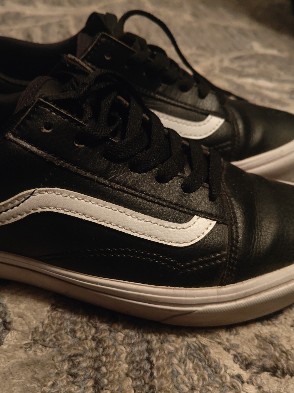 Vans Classic Black Leather Shoes
